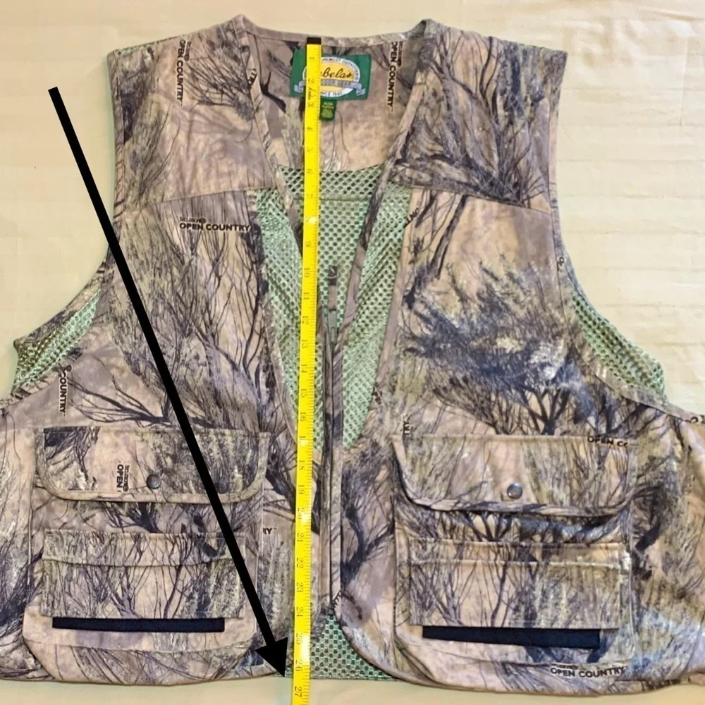 Cabela’s Hunting Vest Open Country Seclusion 3D Camouflage Print Green Men’s XL - Picture 11 of 12